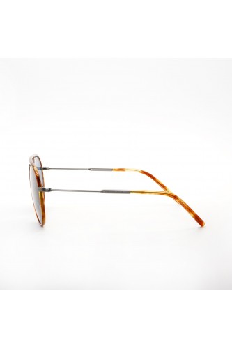 Giorgio Armani - Occhiali da sole in metallo tondi unisex tartarugato - AR6121