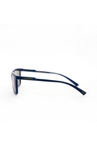 Dolce&Gabbana - Occhiali da sole in celluloide rettangolari per uomo blu -