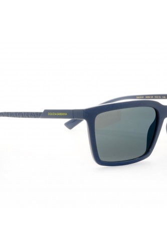 Dolce&Gabbana - Occhiali da sole in celluloide rettangolari per uomo blu -