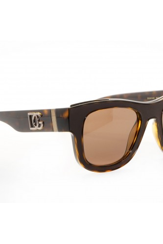 Dolce&Gabbana - Occhiali da sole in celluloide squadrati per uomo tartarugato -