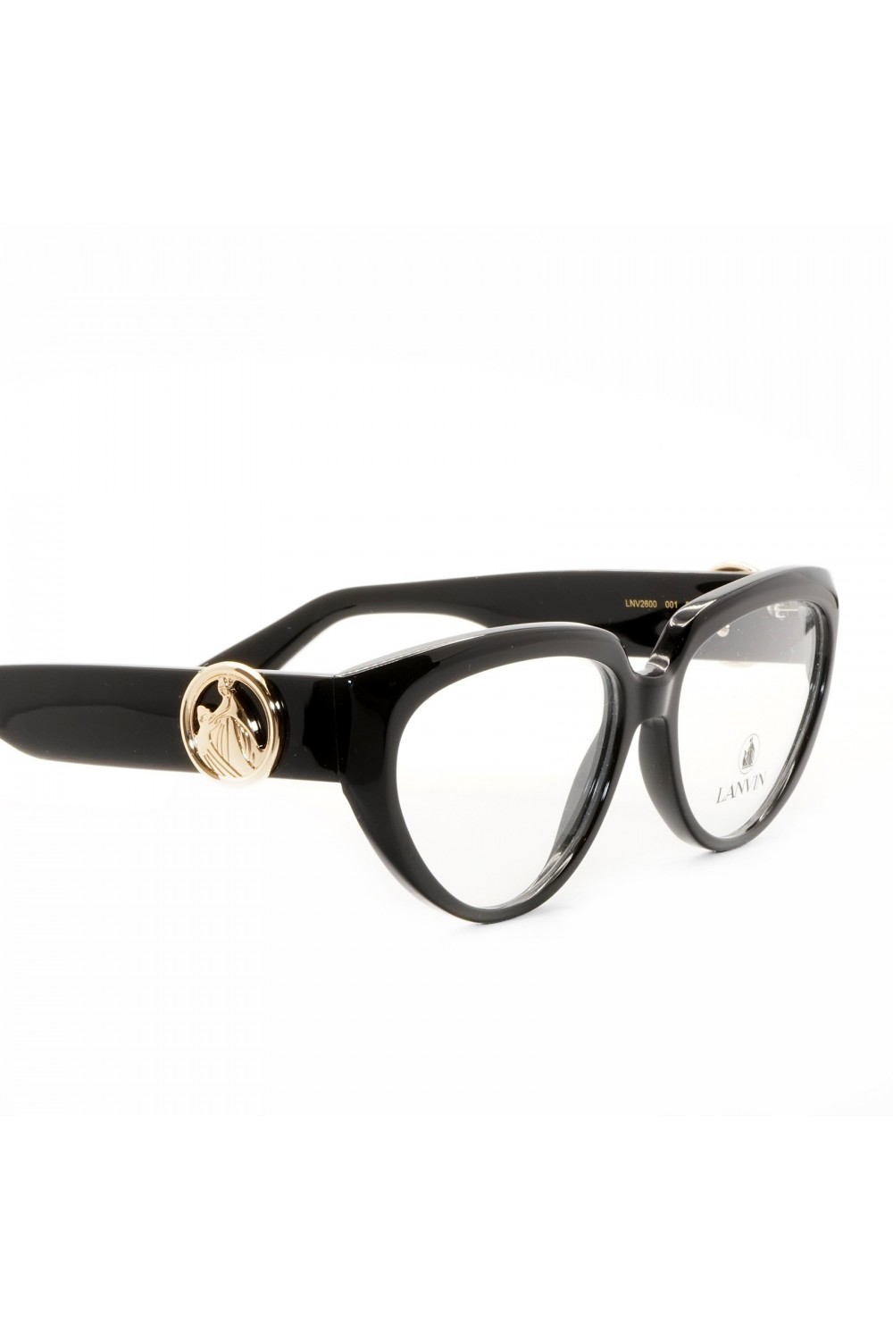 Lanvin - Occhiali da vista in celluloide cat eye per donna nero - LNV2600 001