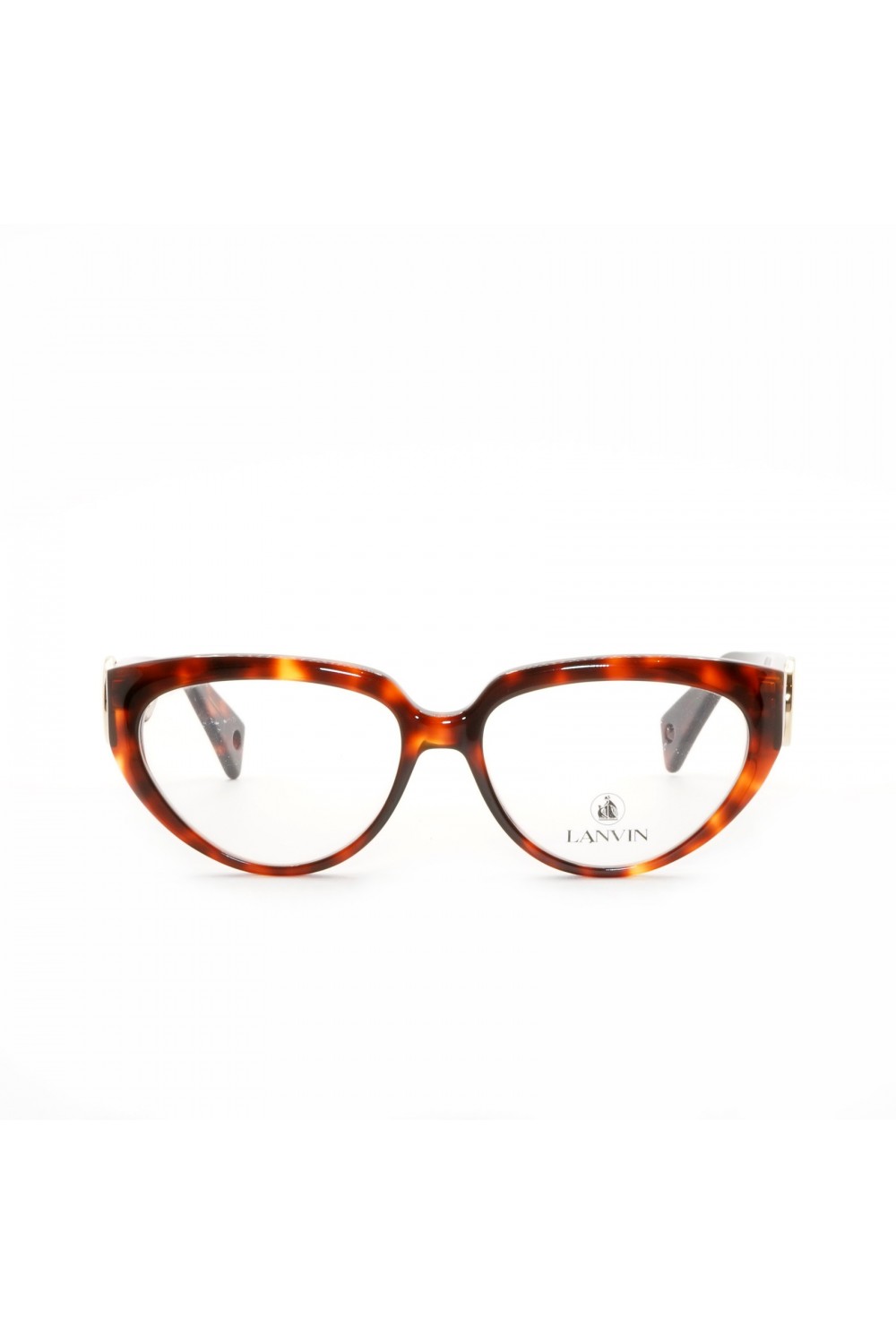 Lanvin - Occhiali da vista in celluloide cat eye per donna tartarugato -