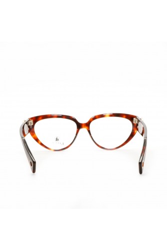 Lanvin - Occhiali da vista in celluloide cat eye per donna tartarugato -