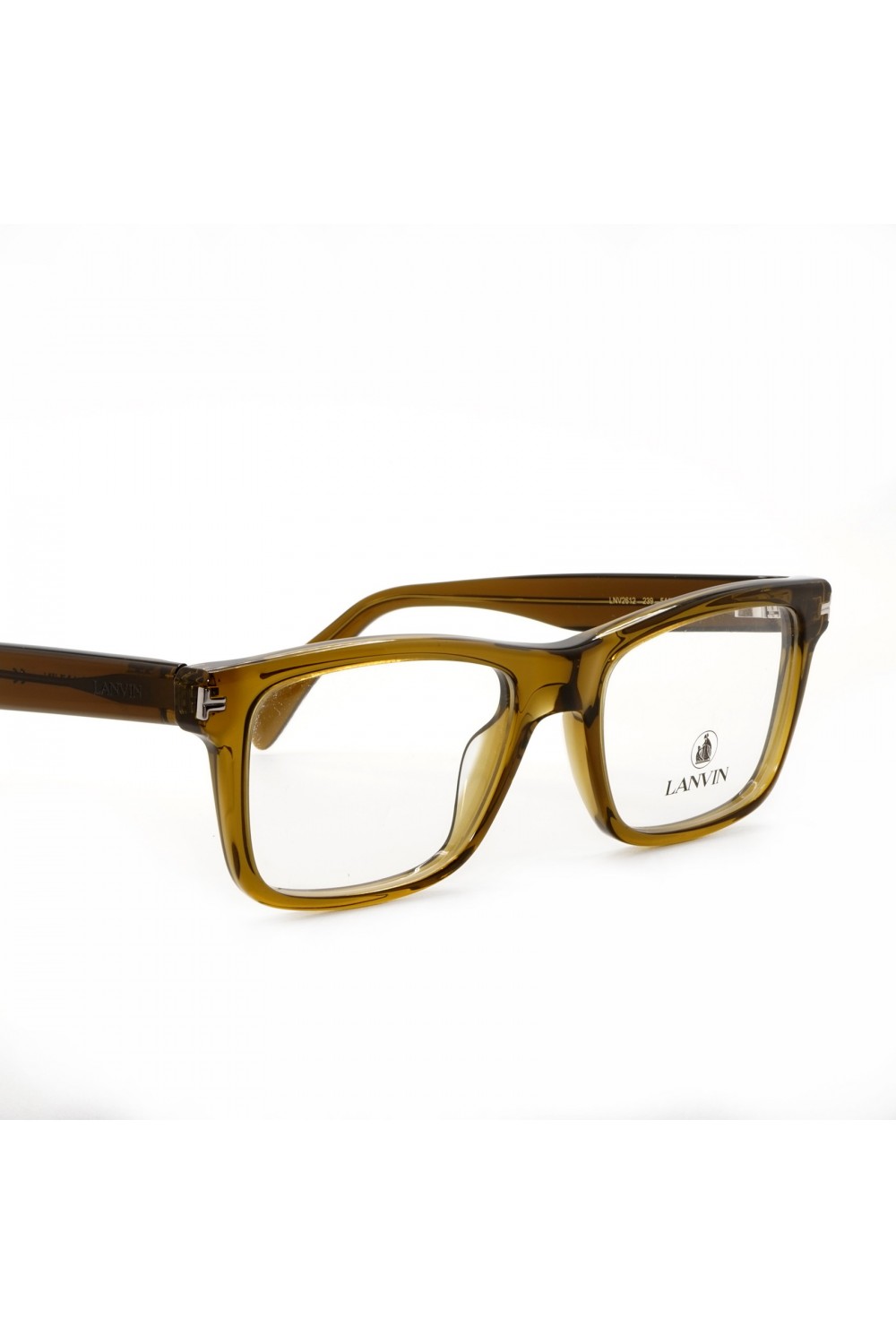 Lanvin - Occhiali da vista in celluloide rettangolare per uomo verde - LNV2612