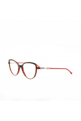 RES/REI - Occhiali da vista in celluloide cat eye per donna tartarugato rosso -