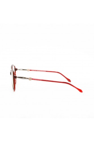 RES/REI - Occhiali da vista in celluloide cat eye per donna tartarugato rosso -