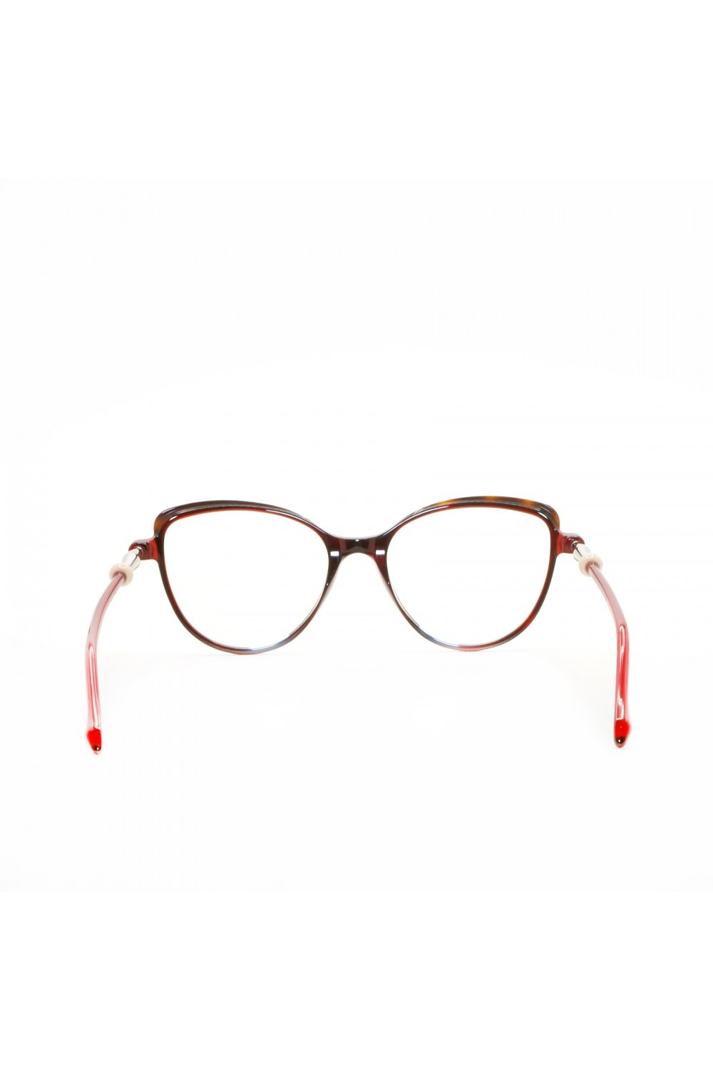RES/REI - Occhiali da vista in celluloide cat eye per donna tartarugato rosso -