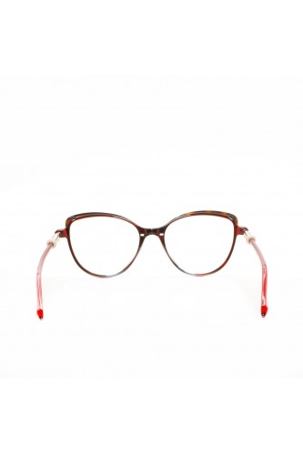RES/REI - Occhiali da vista in celluloide cat eye per donna tartarugato rosso -