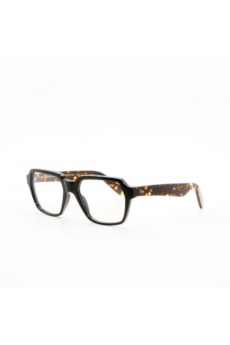 Guardami Male - Occhiali da vista in celluloide rettangolari per uomo nero -