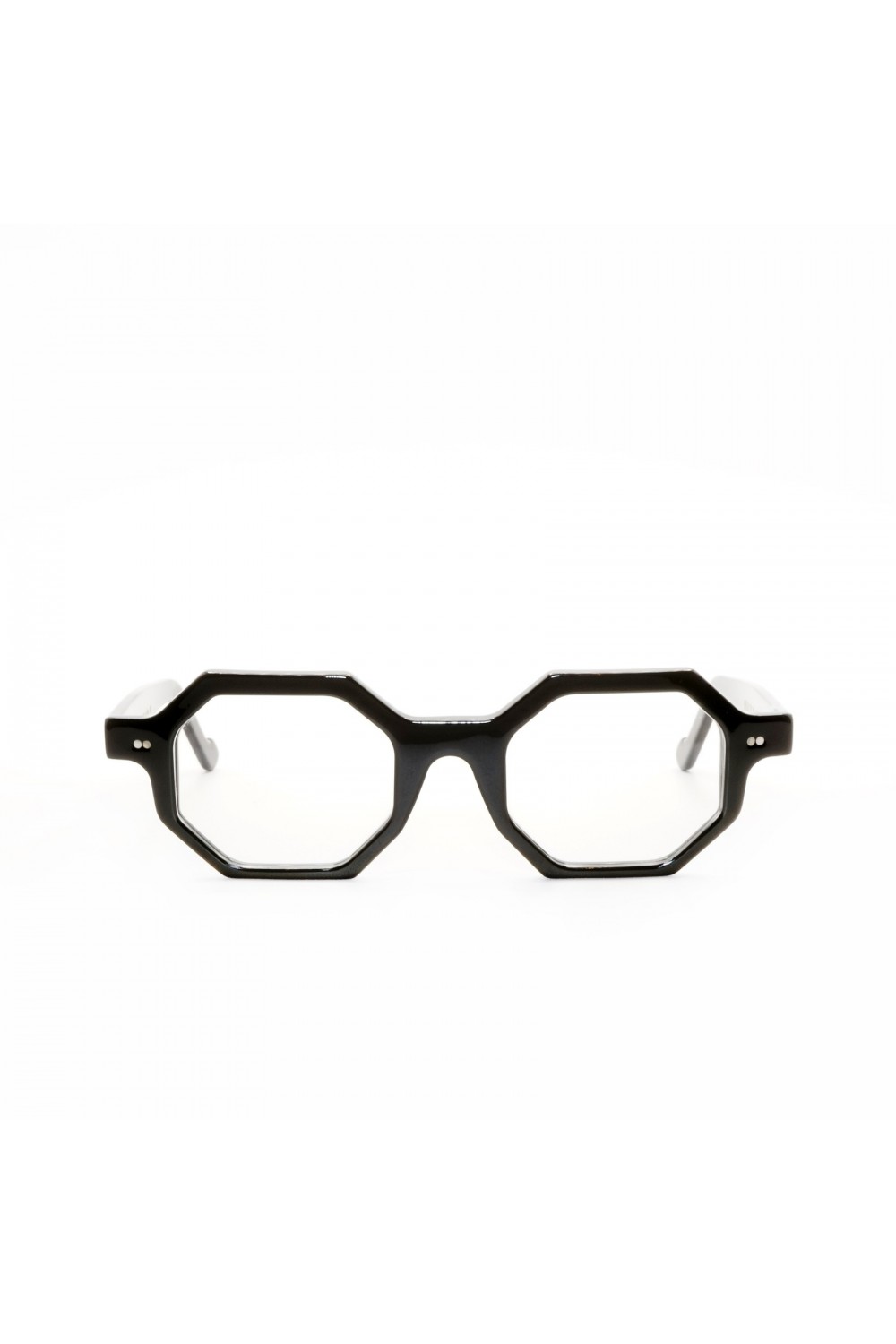 Guardami Male - Occhiali da vista in celluloide esagonali unisex nero - BELLA