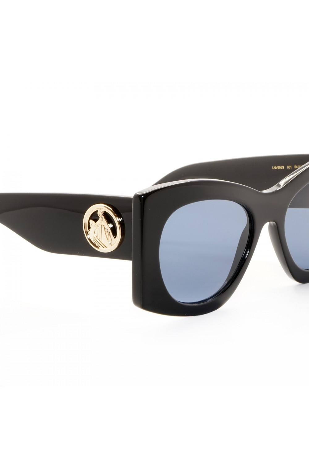 Lanvin - Occhiali da sole in celluloide cat eye per donna nero - LNV605S 001