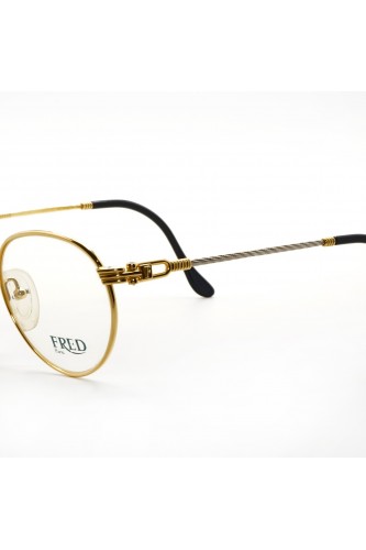 Fred - Occhiali da vista vintage in metallo tondi unisex oro - OURAGAN G5
