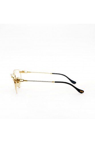 Fred - Occhiali da vista vintage in metallo cat eye per donna oro - MISS G5