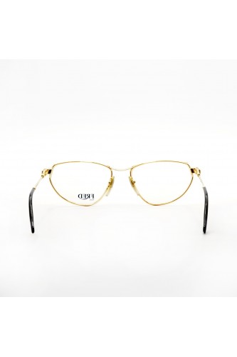 Fred - Occhiali da vista vintage in metallo cat eye per donna oro - MISS G5