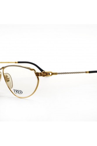 Fred - Occhiali da vista vintage in metallo cat eye per donna oro - MISS G5