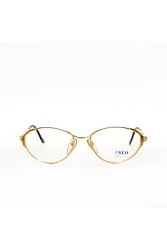 Fred - Occhiali da vista vintage in metallo ovali per donna oro - GOELETTE G5