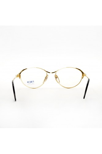 Fred - Occhiali da vista vintage in metallo ovali per donna oro - GOELETTE G5