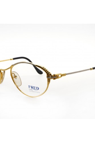 Fred - Occhiali da vista vintage in metallo ovali per donna oro - GOELETTE G5