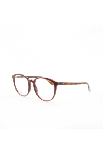 Christian Dior - Occhiali da vista in celluloide tondi per donna bordeaux -