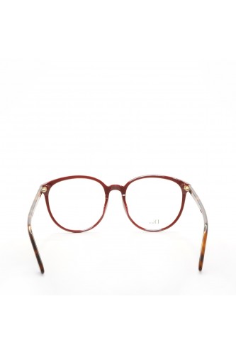 Christian Dior - Occhiali da vista in celluloide tondi per donna bordeaux -