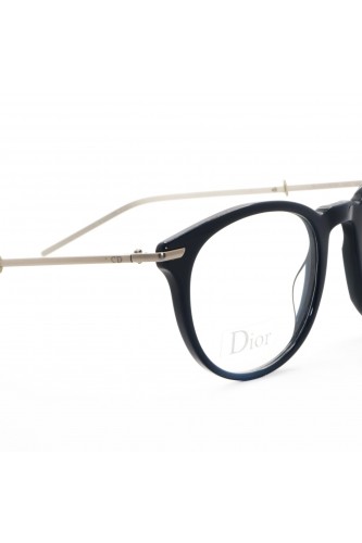 Christian Dior - Occhiali da vista in celluloide tondi per uomo blu -