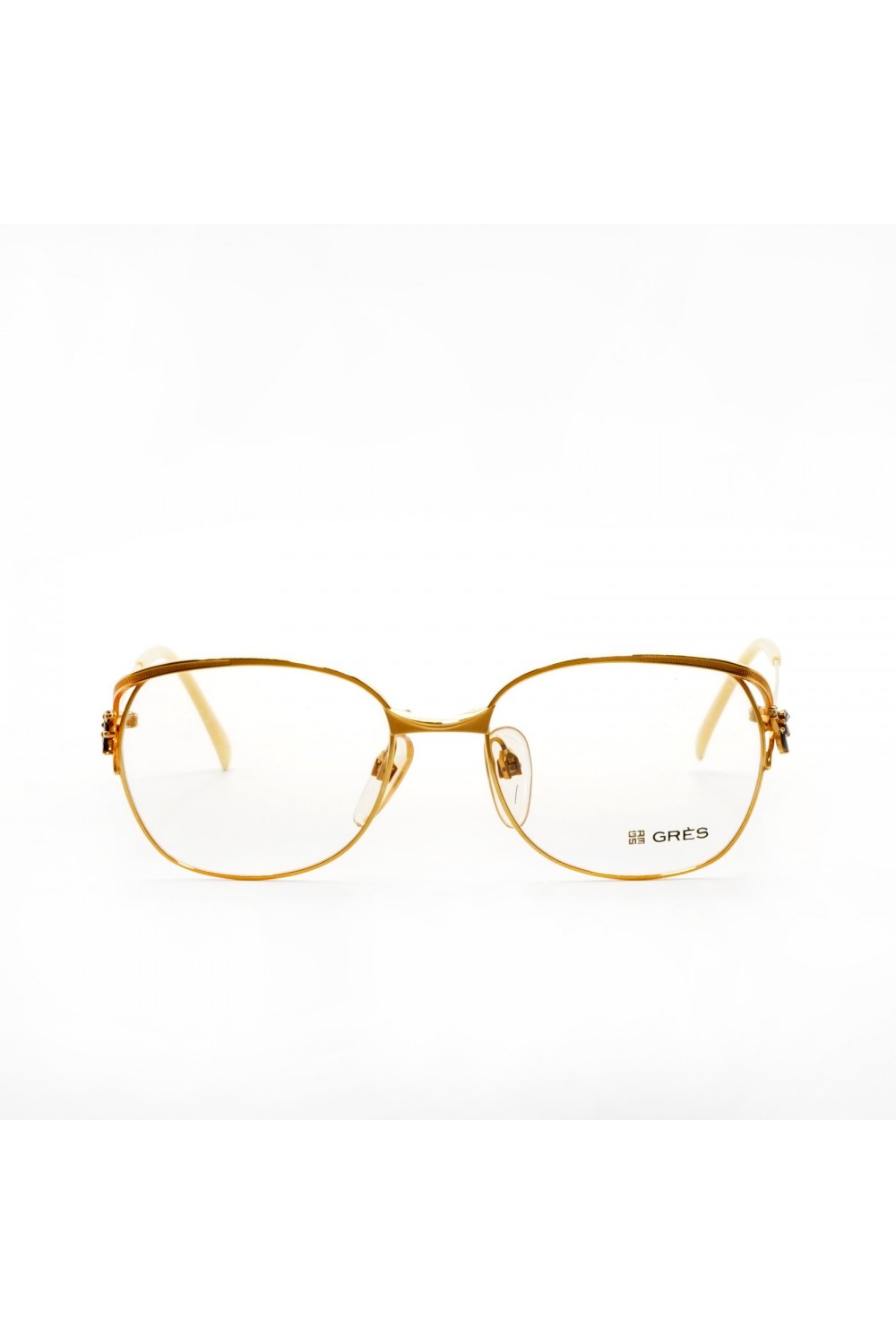 Madame Grés Paris - Occhiali da vista vintage in metallo squadrati per donna