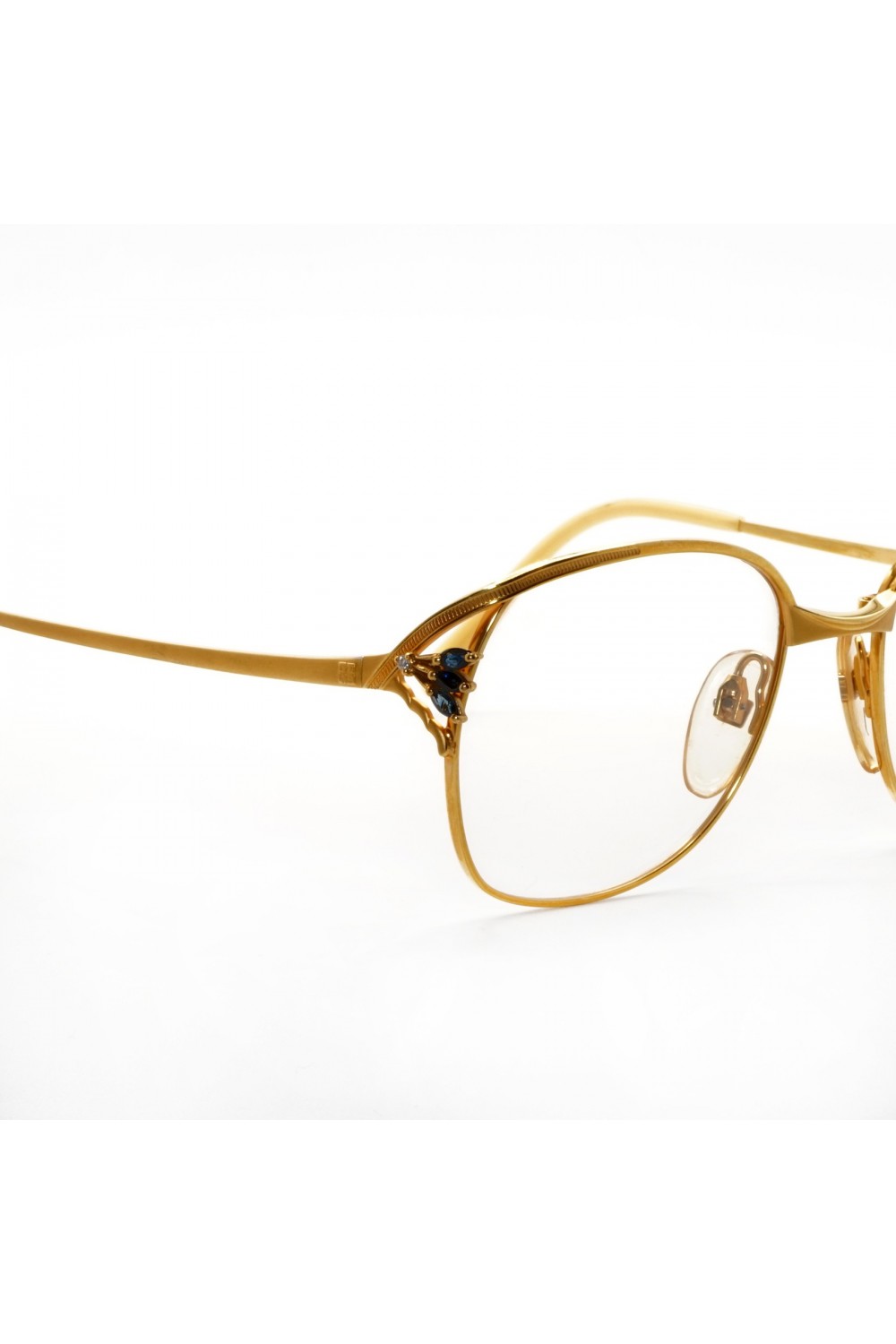 Madame Grés Paris - Occhiali da vista vintage in metallo squadrati per donna