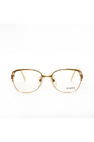 Madame Grés Paris - Occhiali da vista vintage in metallo squadrati per donna