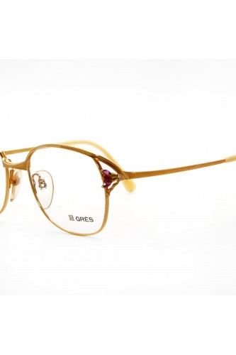 Madame Grés Paris - Occhiali da vista vintage in metallo squadrati per donna