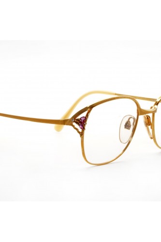 Madame Grés Paris - Occhiali da vista vintage in metallo squadrati per donna