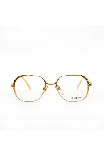 Madame Grés Paris - Occhiali da vista vintage in metallo squadrati per donna 2