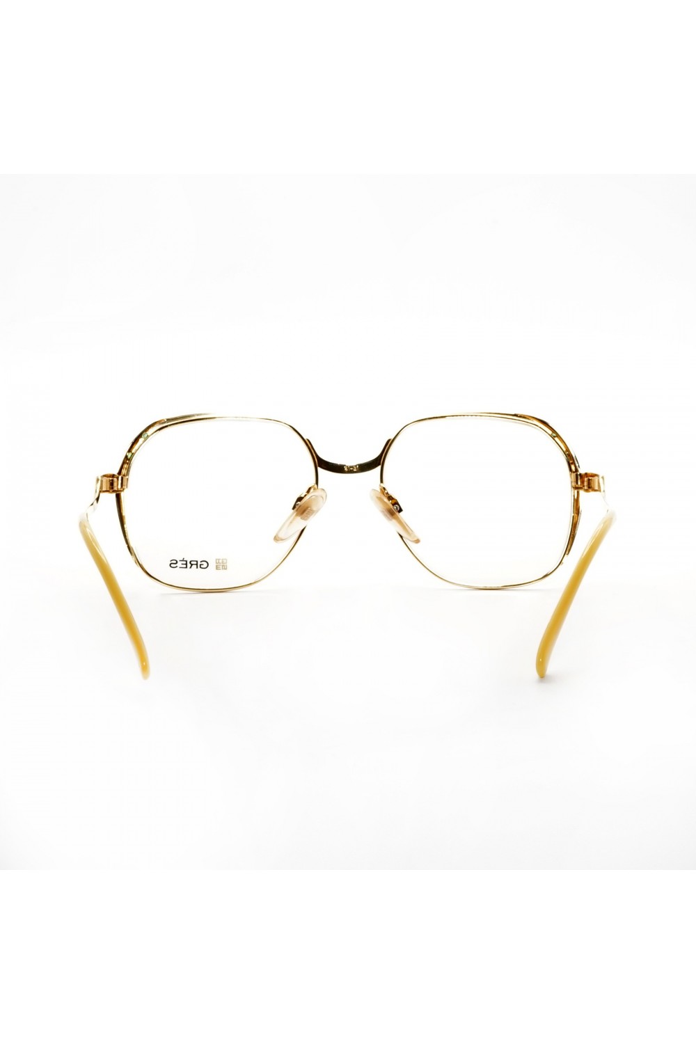 Madame Grés Paris - Occhiali da vista vintage in metallo squadrati per donna