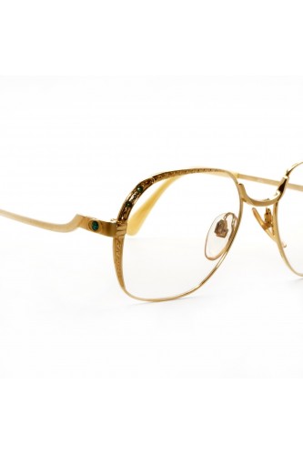 Madame Grés Paris - Occhiali da vista vintage in metallo squadrati per donna