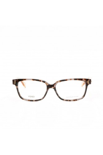 Fendi - Occhiali da vista in celluloide rettangolari per donna tartarugato -