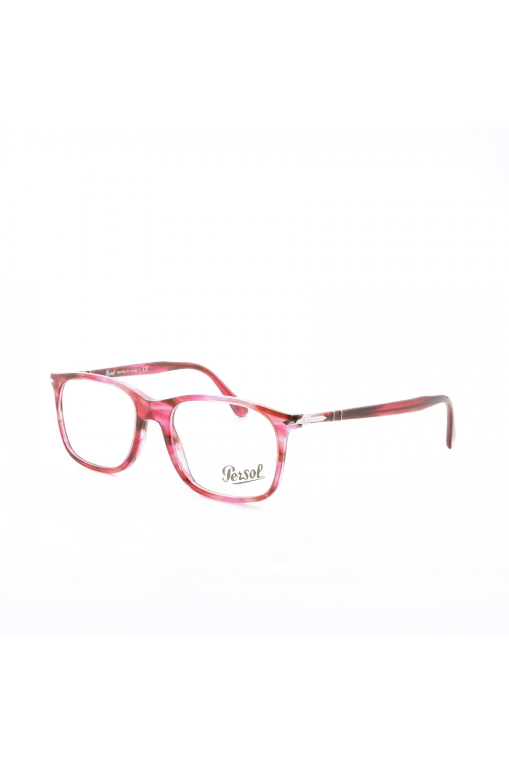 Persol - Occhiali da vista in celluloide rettangolari unisex burgundy  - 3213