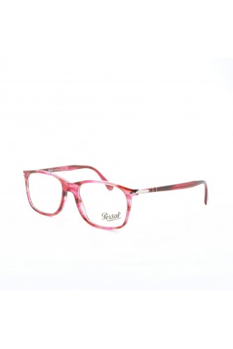 Persol - Occhiali da vista in celluloide rettangolari unisex burgundy  - 3213