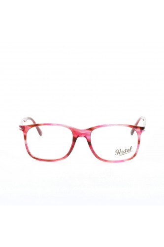 Persol - Occhiali da vista in celluloide rettangolari unisex burgundy  - 3213 2