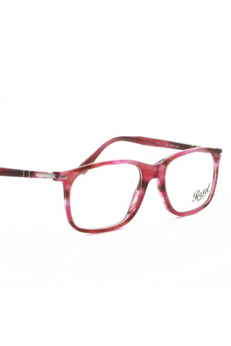 Persol - Occhiali da vista in celluloide rettangolari unisex burgundy  - 3213