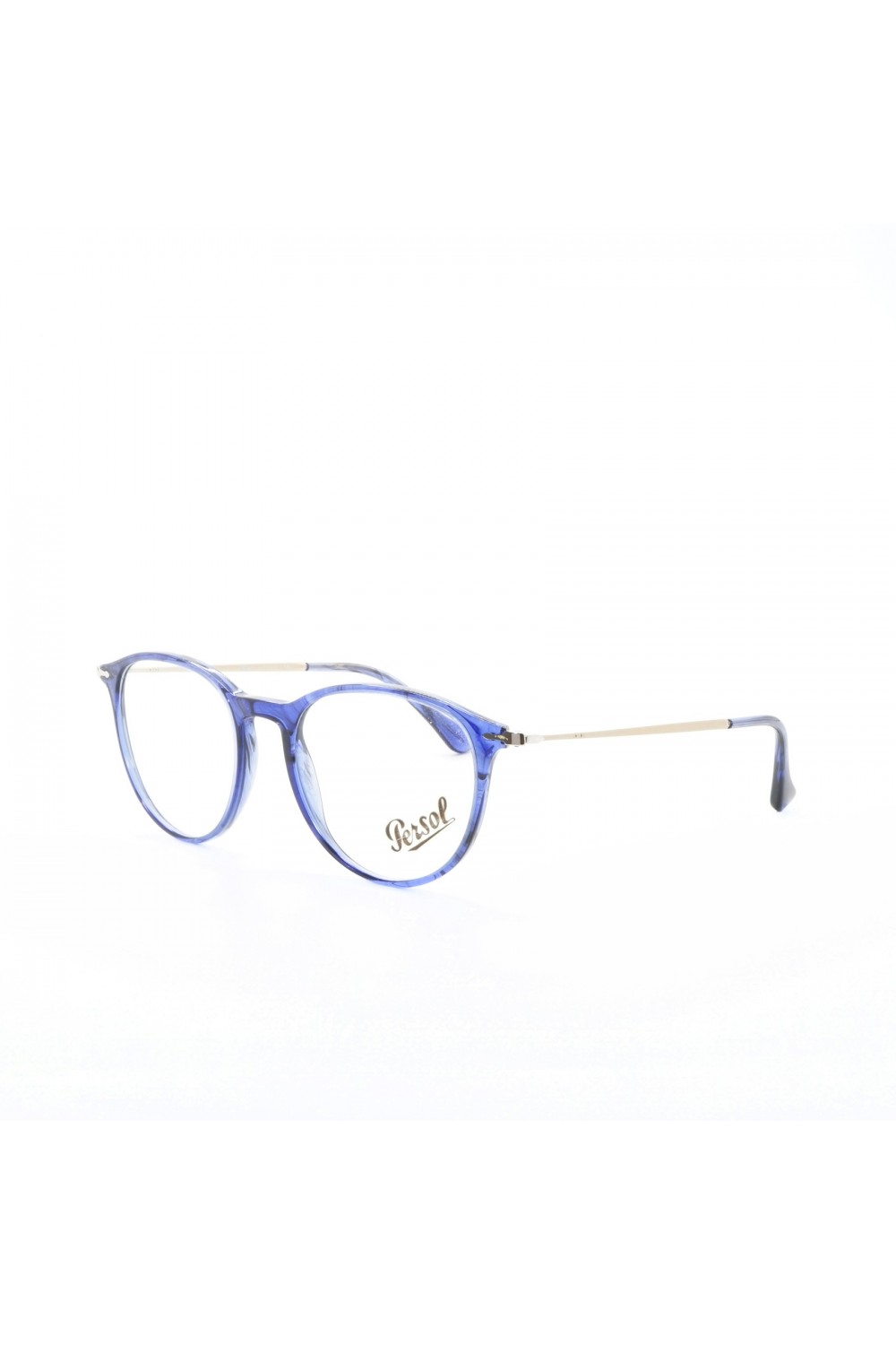 Persol Occhiali da vista in celluloide tondi unisex blu tartarugato Ottica Lombardi