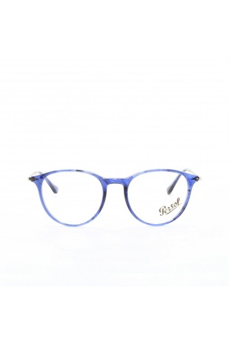 Persol - Occhiali da vista in celluloide tondi unisex blu tartarugato - 3147 2