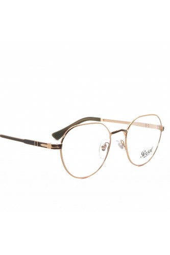 Persol - Occhiali da vista in metallo tondi unisex oro rosa - 2486 1112