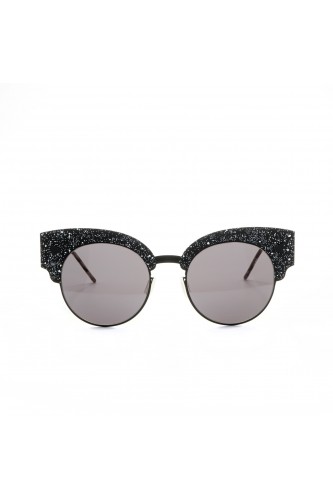 Soya - Occhiali da sole in metallo tondi per donna nero - MILKY WAY BMW 2