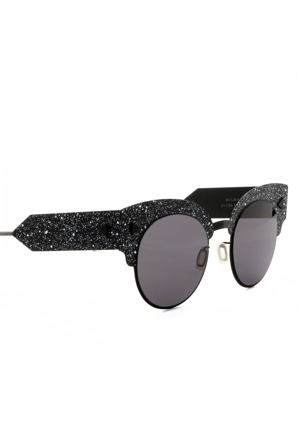 Soya - Occhiali da sole in metallo tondi per donna nero - MILKY WAY BMW