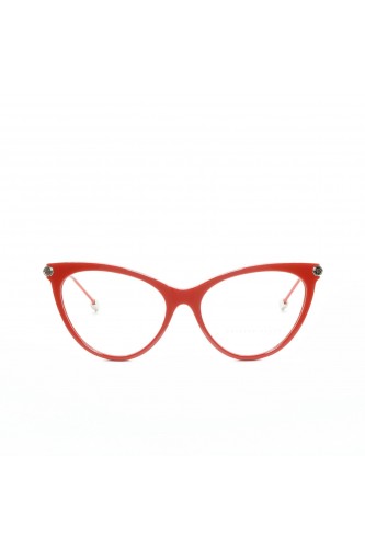 Philipp Plein - Occhiali da vista in celluloide cat eye per donna rosso - 2