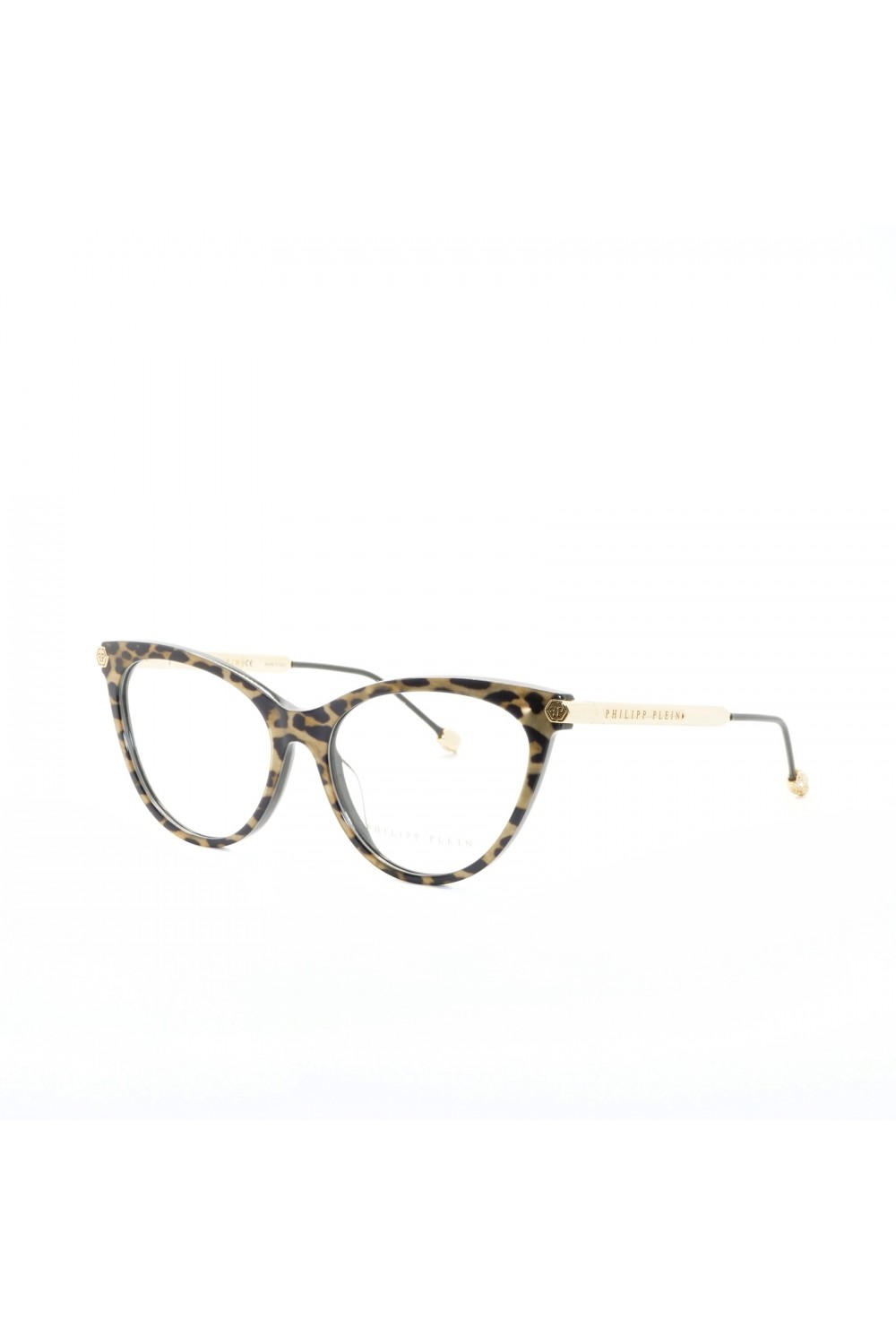 Philipp Plein - Occhiali da vista in celluloide cat eye per donna animalier -