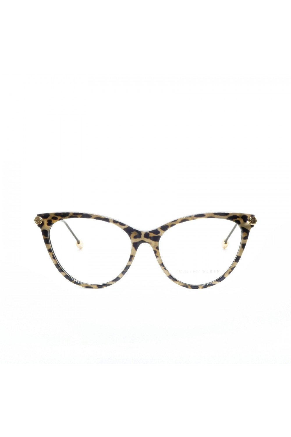 Philipp Plein - Occhiali da vista in celluloide cat eye per donna animalier -