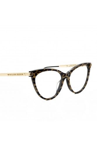 Philipp Plein - Occhiali da vista in celluloide cat eye per donna animalier -