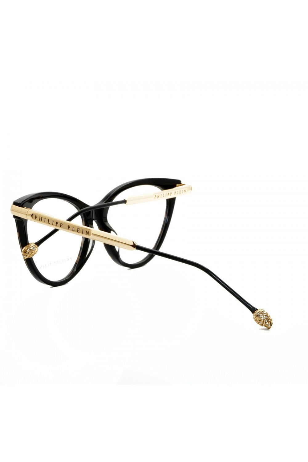 Philipp Plein - Occhiali da vista in celluloide cat eye per donna animalier -