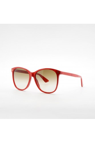 Gucci - Occhiali da sole in celluloide squadrati per donna rosso, blu - GG0024S