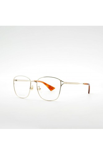 Gucci - Occhiali da vista in metallo squadrati per donna oro - GG00819 001
